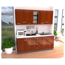 Bucatarie Zebra wenge / Fronturi MDF cedru mustata - Varianta 1